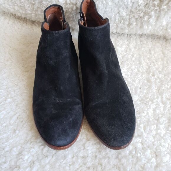 Sam Edelman Petty Black Suede Leather Ankle‎ Boots sz 7.5 - Picture 10 of 10